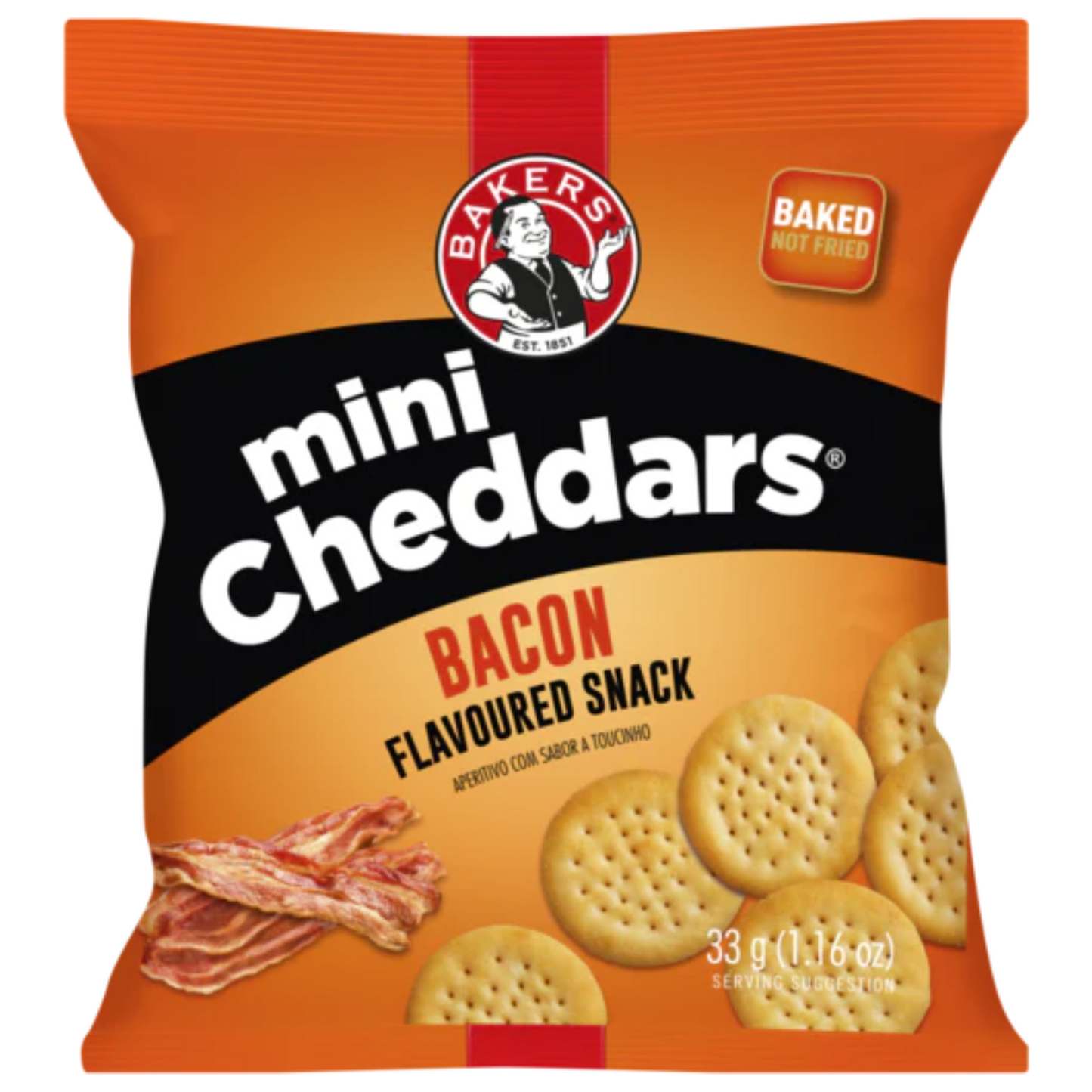Bakers Mini Cheddars Bacon Flavour (33g)