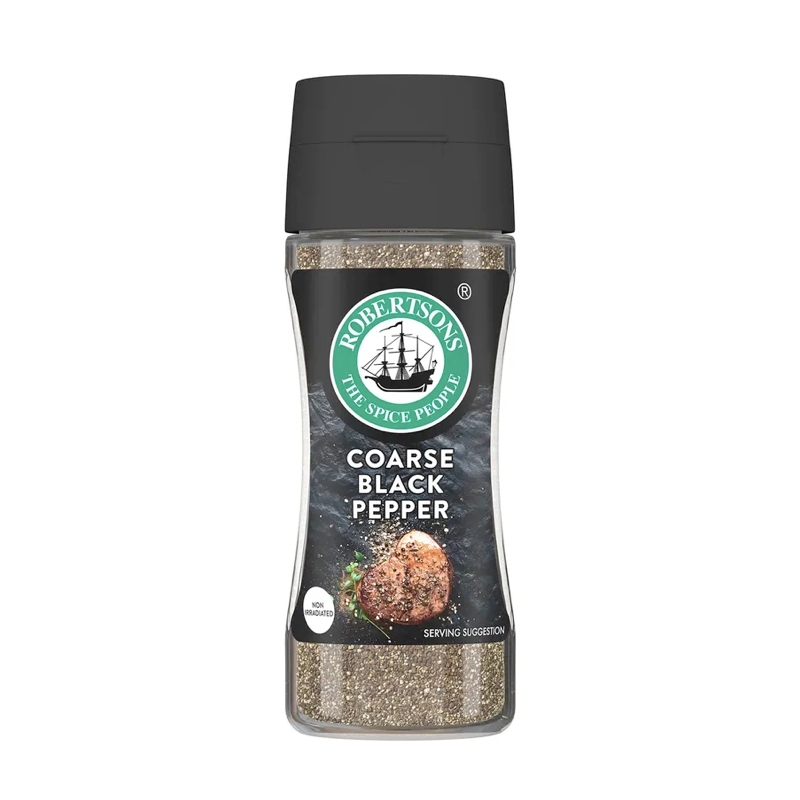 Robertsons Coarse Black Pepper, 52g - Add a Punch of Pure