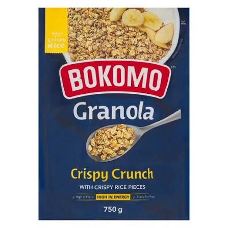 Bokomo Crispy Crunch Granola 750 g – Crunchy & Golden South African Granola (Available in Canada)