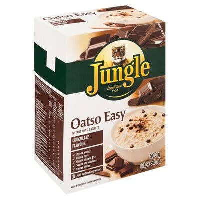Jungle Oatso Easy Chocolate Flavoured Instant Oats Sachets 500 g – Creamy & Chocolatey South African Instant Oats (Available in Canada)