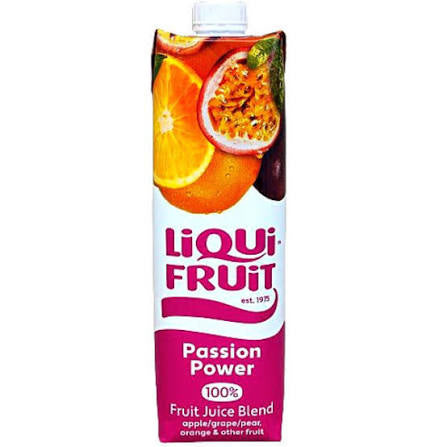 Liqui‑Fruit Passion Power 100% Fruit Juice Blend 1 L – Bold & Juicy South African Passion Fruit & Tropical Blend (Available in Canada)