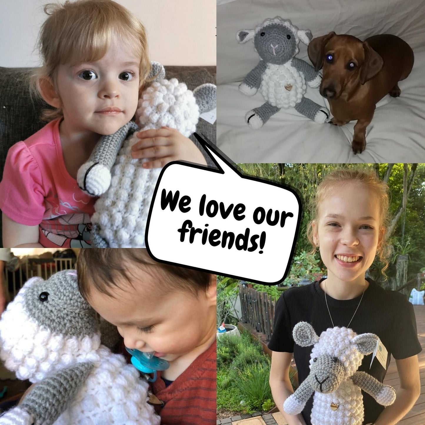 Sheep - Handmade in South Africa by the ladies from Rare Bears Charity