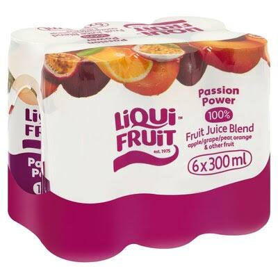 Liqui Fruit Passion Power 100% Fruit Juice Blend, 300ml – Bold And Refreshing Passion Fruit Drink