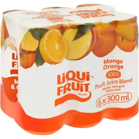 Liqui Fruit Mango & Orange 100% Fruit Juice Blend, 300ml – Sweet Mango And Fresh Orange Flavour