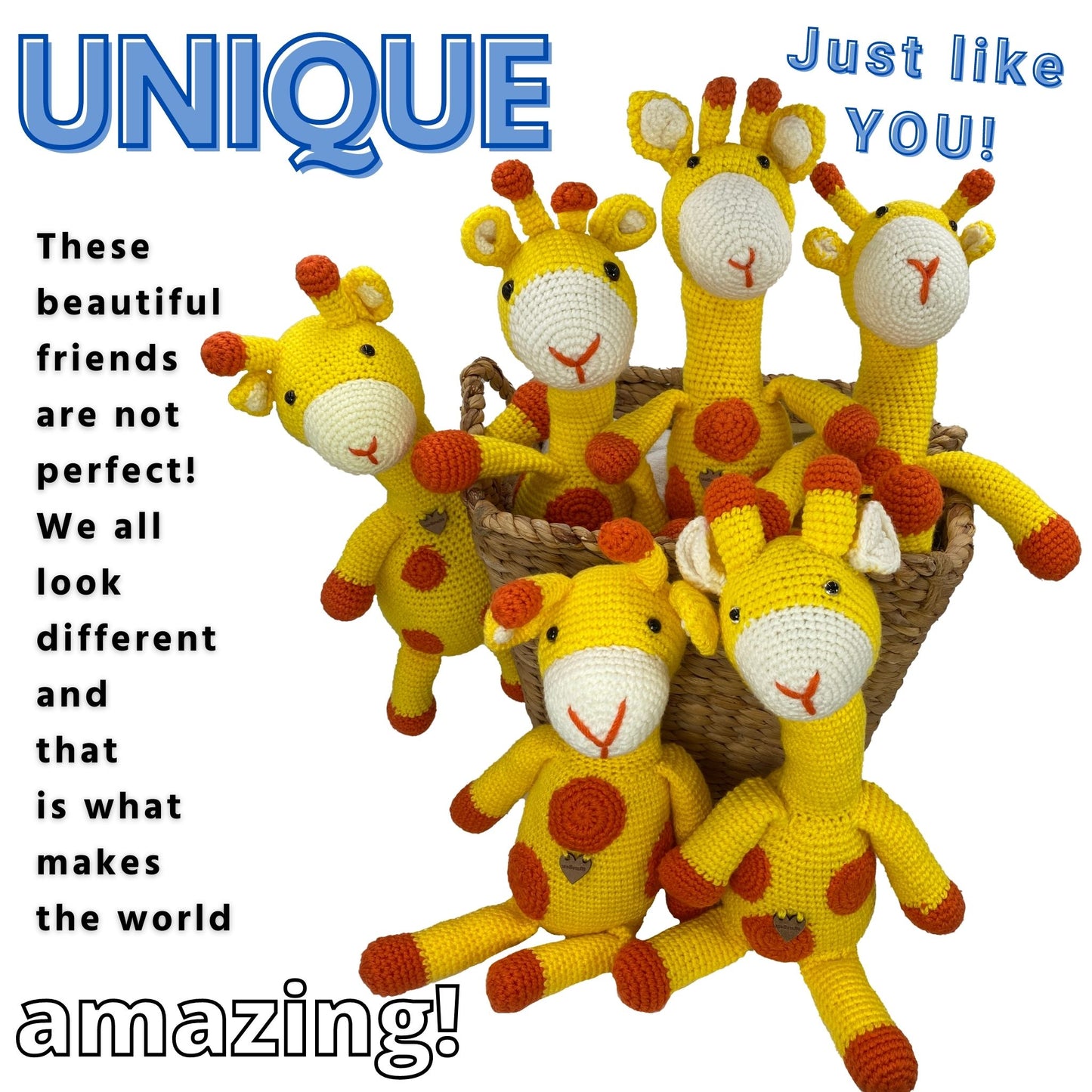 Giraffe - Handmade in South Africa by the ladies from Rare Bears Charity