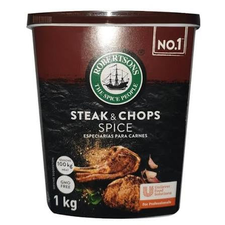 Robertson's Steak & Chops Spice, 1kg - Perfectly Seasoned Meat Every Time
