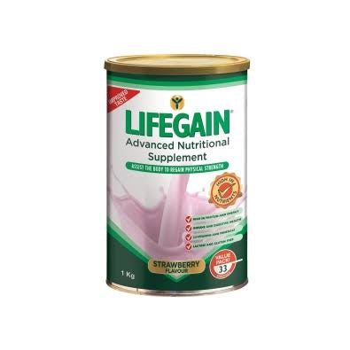 Nativa Lifegain Strawberry 1 kg – Protein-Rich South African Wellness Shake (Available in Canada)