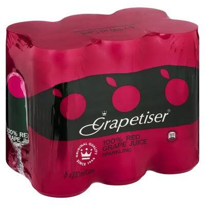 Grapetiser Red, 330ml - Refreshing Sparkling Grape Drink
