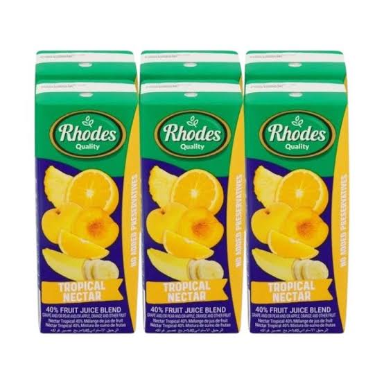 Rhodes Tropical Nectar Juice Box, 200ml - Smooth Refreshing Flavour