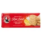 200g pack of Bakers Red Label Lemon Creams, zesty South African biscuits available in Canada from The South African Shop