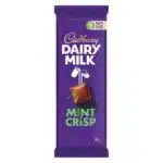 80g Cadbury Mint Crisp Chocolate bar, a minty South African classic available in Canada from The South African Shop