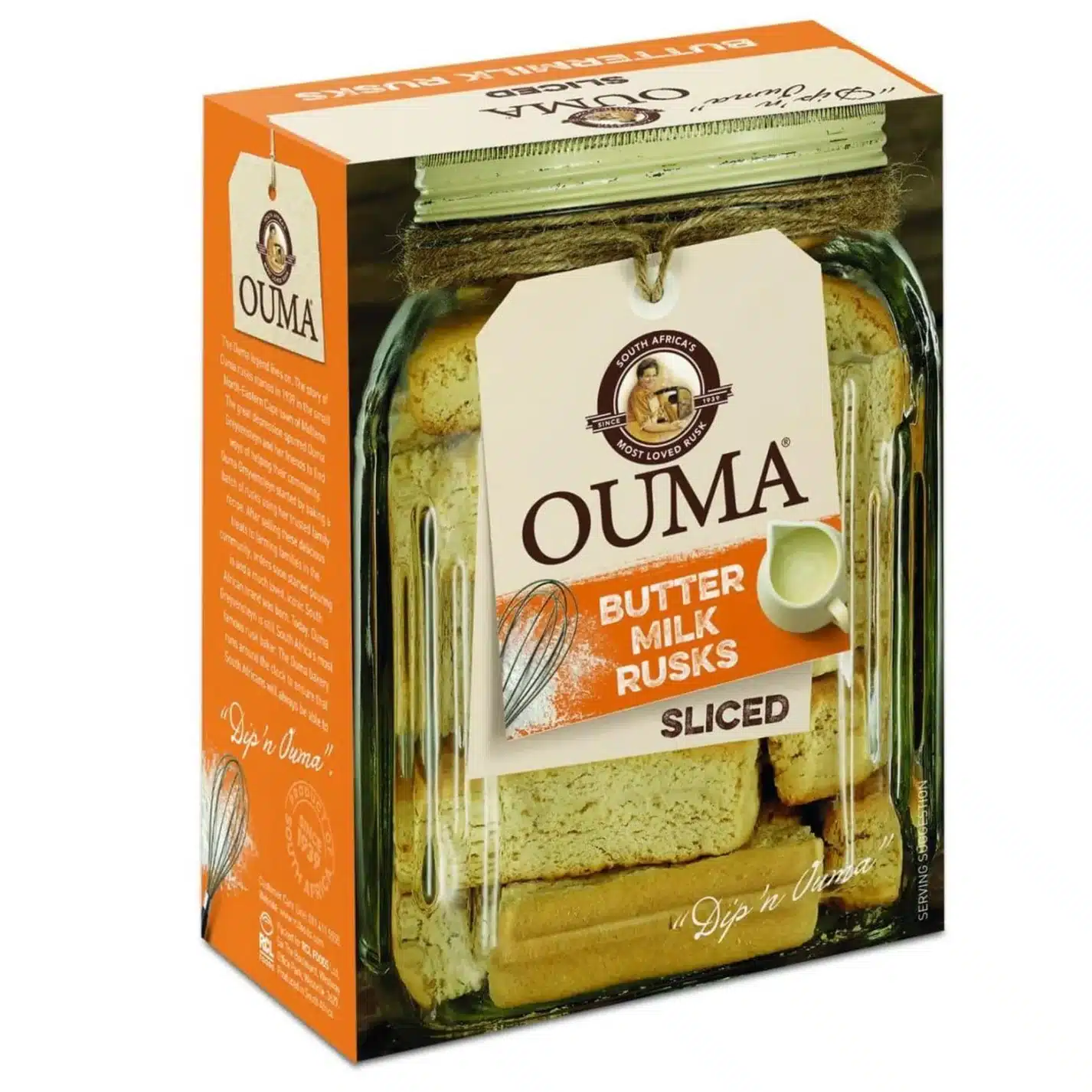 500g Box of Ouma Buttermilk Sliced Rusks, a South African classic now available in Canada from The South African Shop