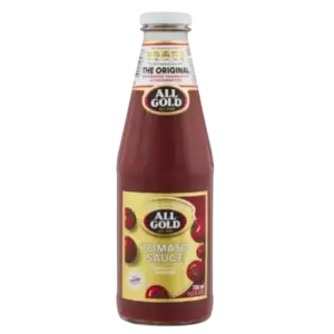 700ml Bottle of All Gold Tomato Sauce, a South African classic, available in Canada from The South African Shop