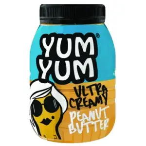 400g jar of Yum Yum Ultra Creamy Peanut Butter, velvety and rich, available in Canada from The South African Shop