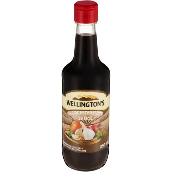 250ml bottle of Wellington’s Worcestershire Sauce, a bold and tangy South African seasoning, available in Canada from The South African Shop