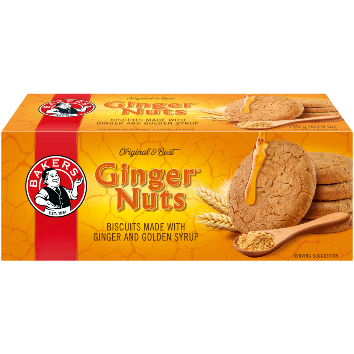 Bakers Ginger Nuts 190g – Crunchy Ginger Biscuits Available in Canada