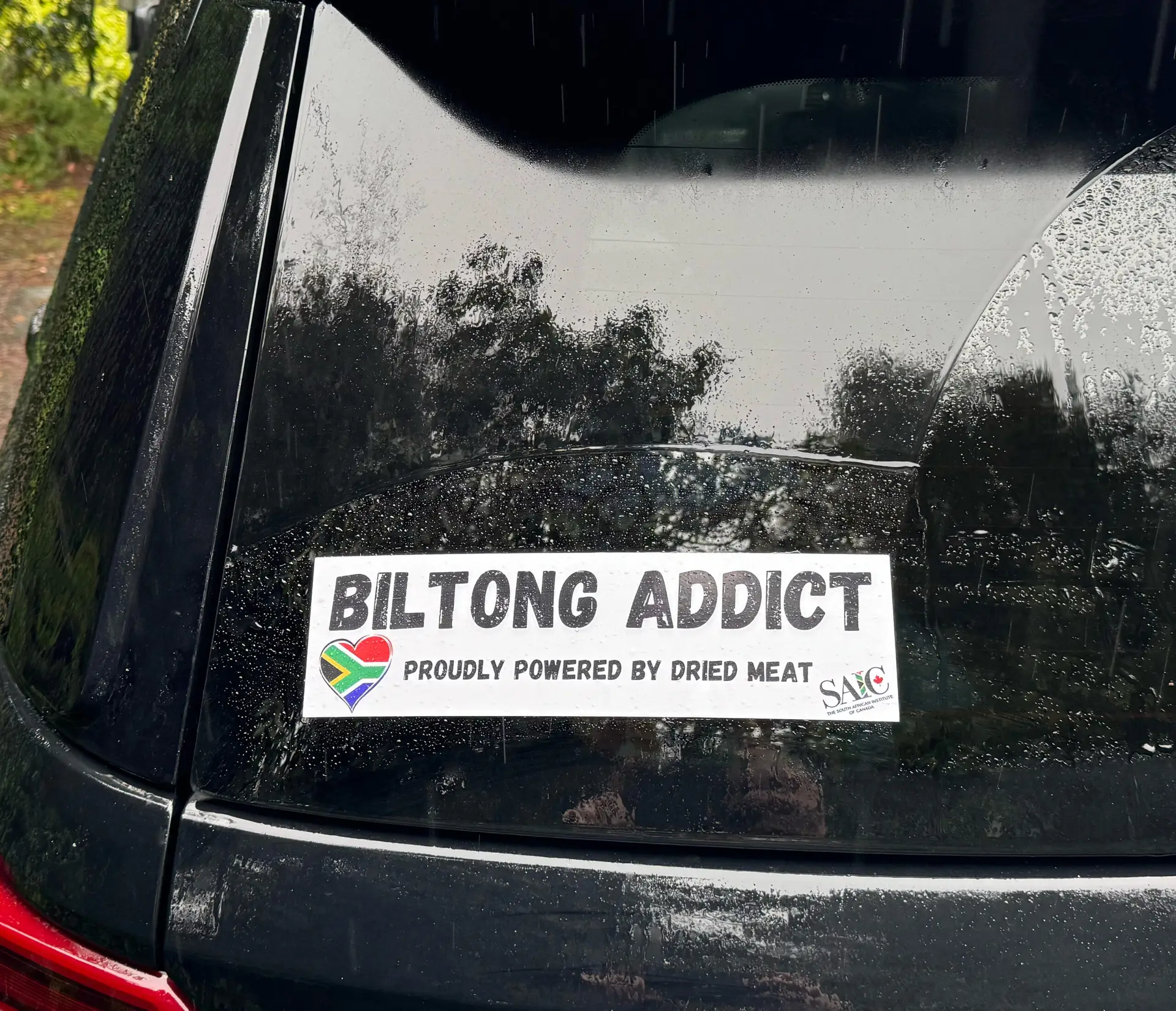 Biltong Addict Car Sticker – South African Bumper Sticker Available in Canada