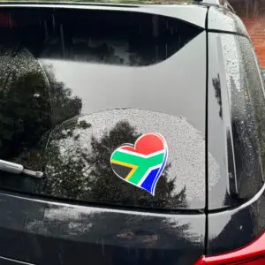South African Heart Car Sticker – SA Flag Decal for Cars, Windows & Bumpers in Canada
