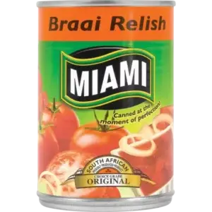 Miami Braai Relish 410g – Tangy Tomato and Onion Relish Available in Canada