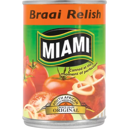 Miami Braai Relish 410g – Tangy Tomato and Onion Relish Available in Canada