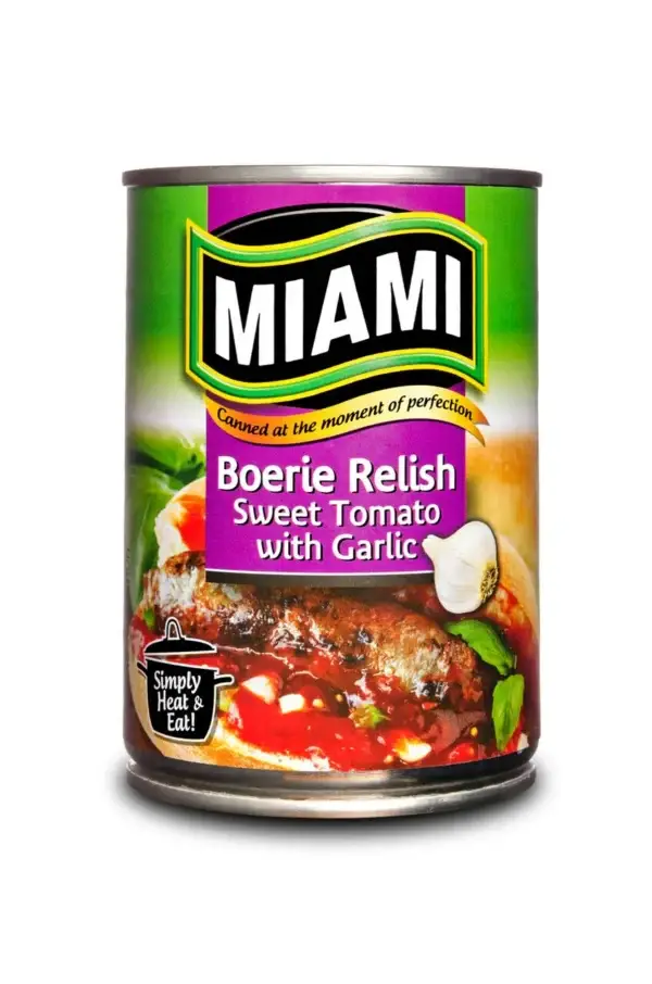 Miami Sweet Tomato with Garlic Boerie Relish 410g – Tangy Tomato Relish Available in Canada